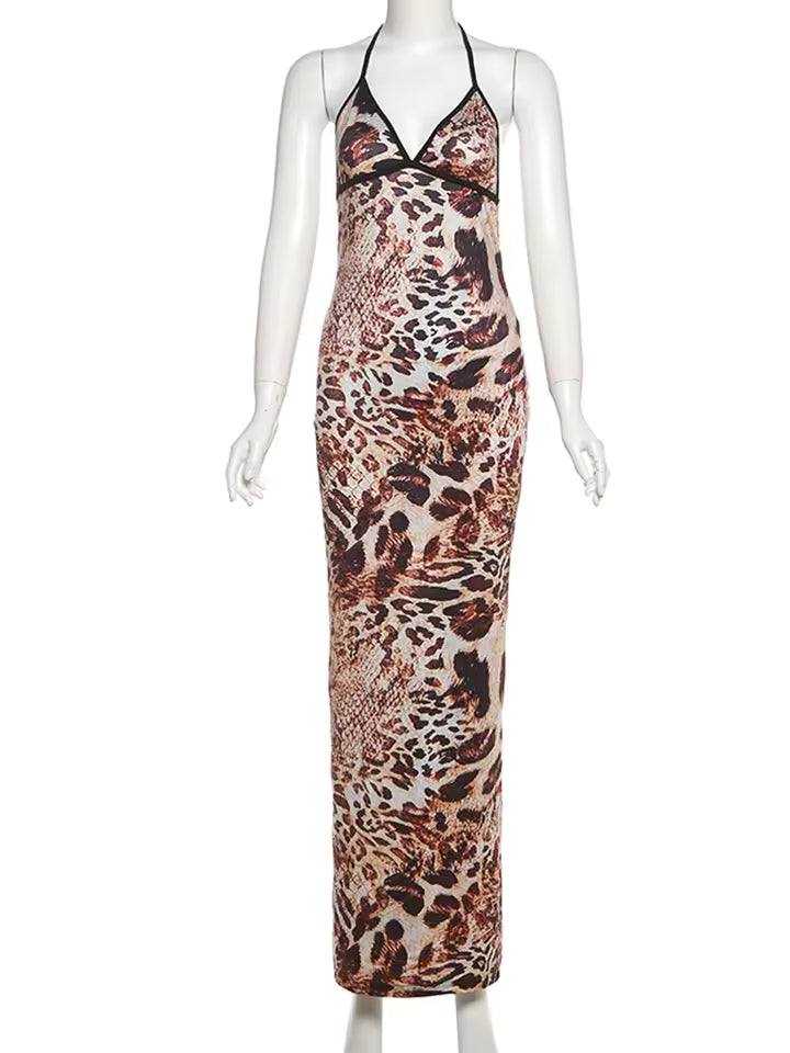 The Safari Halter Gown Dress